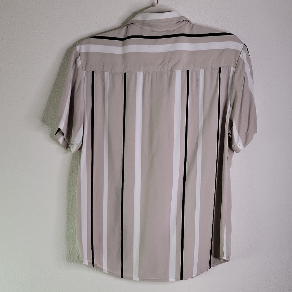 Cactus Man By Ricky Singh Striped Beige and White Men's Shirt - Small - Picture 6 of 7